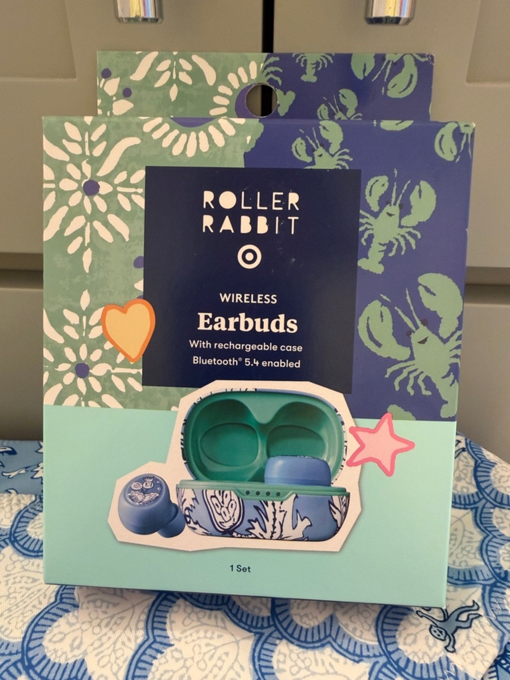 Set of Roller Rabbit earbuds with rechargeable case
Bluetooth 5.4 enabled